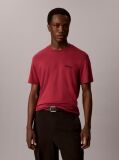 Rosu Tricou Slim Din Bumbac Cu Emblema  Barbati