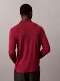 Rosu Tricou Polo Slim Din Bumbac Cu Maneca Lunga  Barbati
