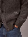 Grey Soft Wool V-Neck Cardigan  Men