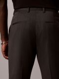 Negru Pantaloni De Costum Slim Din Tesatura Texturata De Lana  Barbati