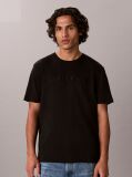 Negru Tricou Din Tricot Interlock Cu Finisaj Matasos Si Logo Brodat  Barbati