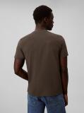 Gri Tricou Clasic Cu Maneci Scurta Si Monograma  Barbati