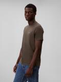 Gri Tricou Clasic Cu Maneci Scurta Si Monograma  Barbati