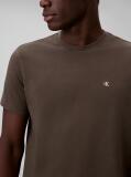 Gri Tricou Clasic Cu Maneci Scurta Si Monograma  Barbati