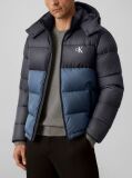 Negru Geaca Matlasata Din Nylon Cu Design Colourblock  Barbati