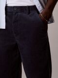Albastru Pantaloni Chino Din Catifea Raiata, Drepti, In Stilul Anilor '90  Barbati
