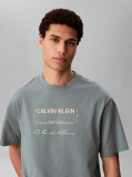 Gri Tricou Cu Print Sezonier 16S April  Barbati