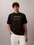 Negru Tricou Cu Print Sezonier 16S April  Barbati