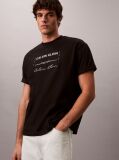 Negru Tricou Cu Print Sezonier 16S April  Barbati