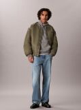 Gri Hanorac Din Bumbac Fleece Cu Logo Varsity  Barbati