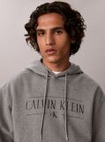 Gri Hanorac Din Bumbac Fleece Cu Logo Varsity  Barbati