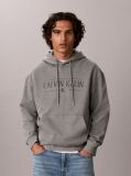 Gri Hanorac Din Bumbac Fleece Cu Logo Varsity  Barbati