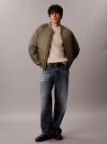 Beige Wool Blend Ribbed Jumper  Men
