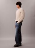 Beige Wool Blend Ribbed Jumper  Men