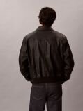 Negru Geaca Bomber Cu Monograma Embosata In Relief  Barbati