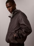 Negru Jacheta Windbreaker Cu Logo Imprimat Integral  Barbati