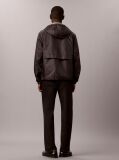 Negru Jacheta Windbreaker Cu Logo Imprimat Integral  Barbati