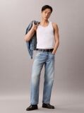 Denim Blugi Drepti In Stilul Anilor '90 Cu Logo  Barbati
