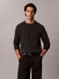 Negru Bluza De Trening Din Bumbac Terry Cu Ecuson Monologo  Barbati