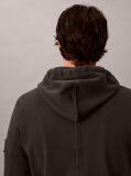Negru Hanorac Din Bumbac Flausat Cu Emblema Brodata  Barbati