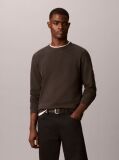Negru Tricou Cu Maneca Lunga Din Tricot Waffle Cu Monologo  Barbati