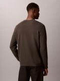 Negru Tricou Cu Maneca Lunga Din Tricot Waffle Cu Monologo  Barbati