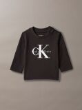 Negru Tricou Cu Maneca Lunga Si Logo Pentru Nou-Nascuti  Nou-nascuti