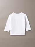 Alb Tricou Cu Maneca Lunga Si Logo Pentru Nou-Nascuti  Nou-nascuti