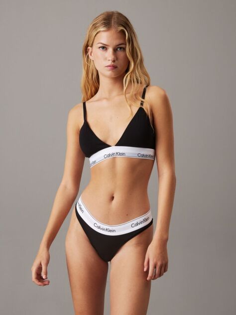 Negru Sutien Triunghi - Icon Cotton Modal  Femei