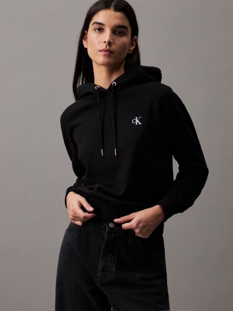 Negru Hanorac Fleece Din Amestec De Bumbac  Femei