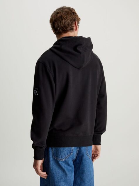 Negru Hanorac Din Bumbac Cu Emblema  Barbati