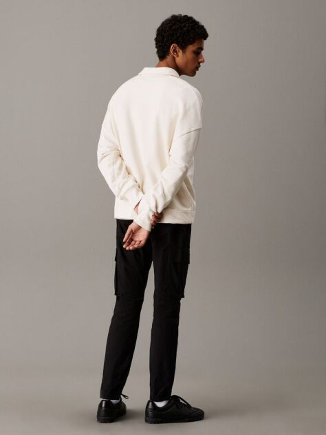 Negru Pantaloni Cargo Skinny Din Material Ripstop  Barbati