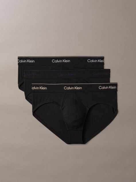 Negru Set 3 Slipuri – Icon Cotton Stretch  Barbati
