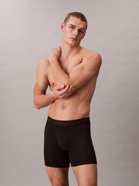 Negru Set 3 Boxeri Tip Slip – Icon Cotton Stretch  Barbati