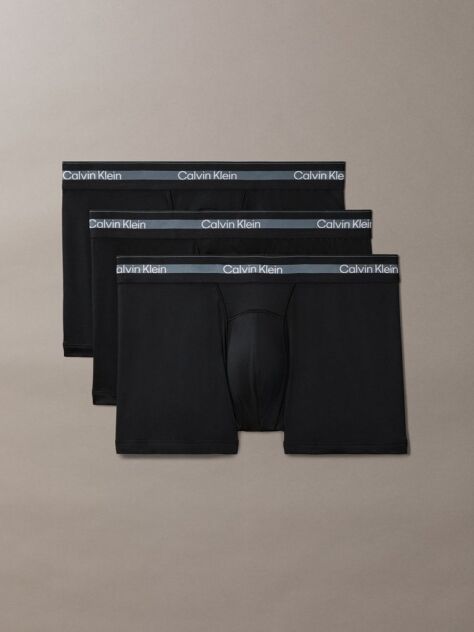 Negru Set 3 Boxeri Scurti - Icon Active Mesh  Barbati