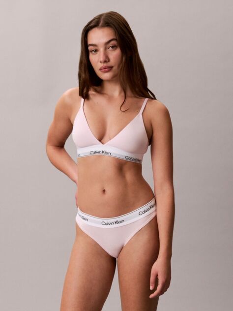 Roz Sutien Bralette Triunghi Usor Captusit - Icon Cotton Modal  Femei