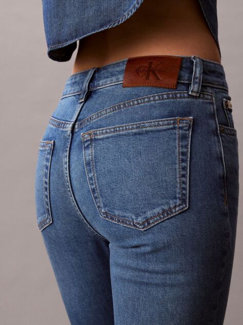 Denim Blugi Slim Cu Talie Medie  Femei