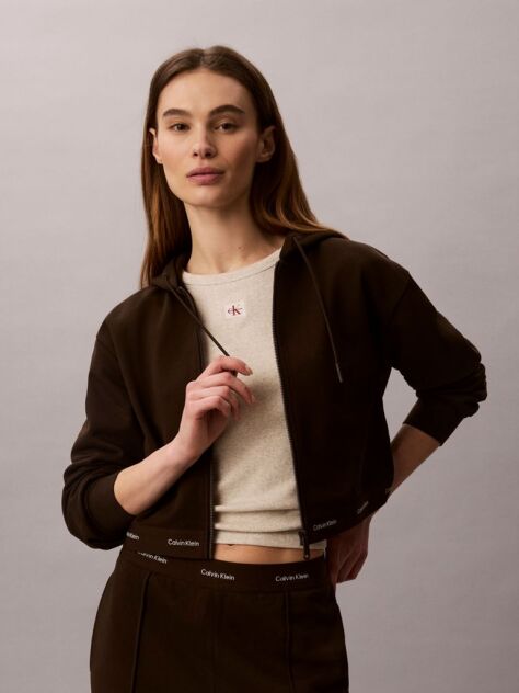 Maro Hanorac Cropped Cu Fermoar Si Tiv Elastic Cu Logo  Femei