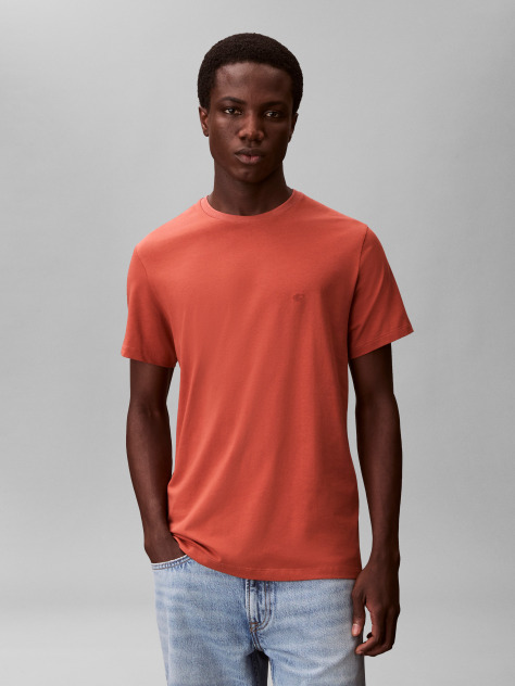 Maro Tricou Slim Din Bumbac Elastic Cu Maneca Scurta  Barbati