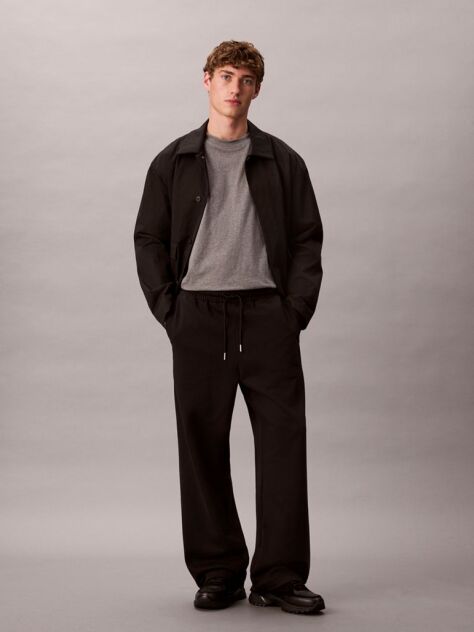 Negru Pantaloni Jogger Din Terry Premium  Barbati