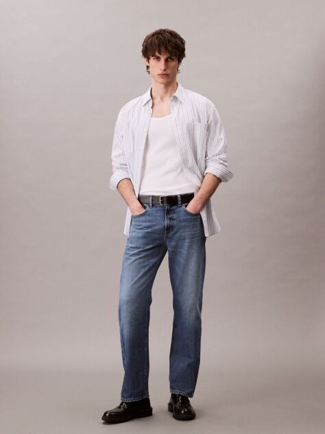 Denim Blugi Drepti Stil Anii 90  Barbati