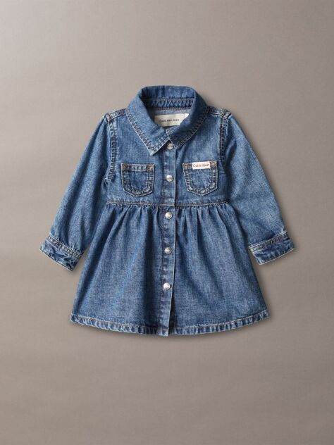 Denim Rochie Camasa Din Denim  Nou-nascuti