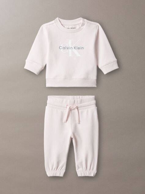 Roz Set Monologo Din Bluza De Trening Si Pantaloni Jogger  Nou-nascuti