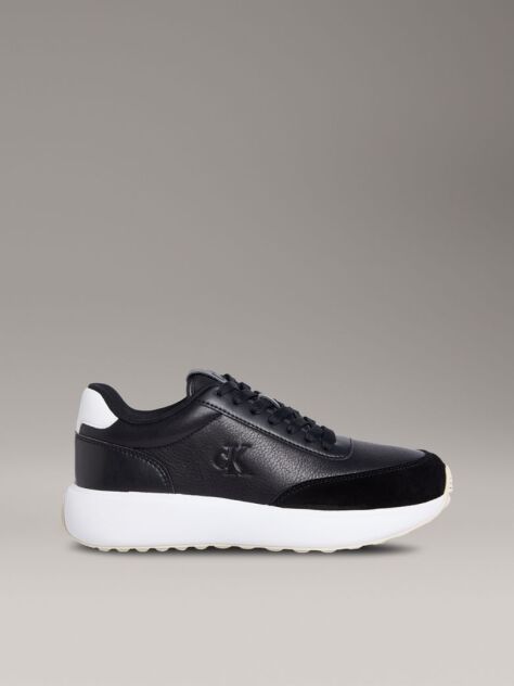 Negru Adidasi Runner Din Piele  Femei