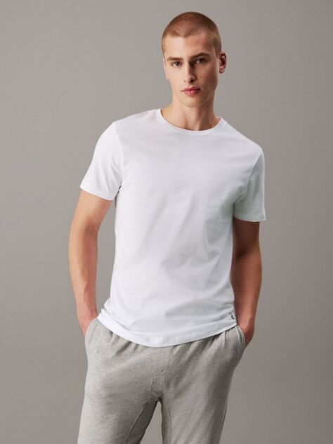 Alb Set 3 Tricouri Cu Guler Rotund – Cotton Classics  Barbati