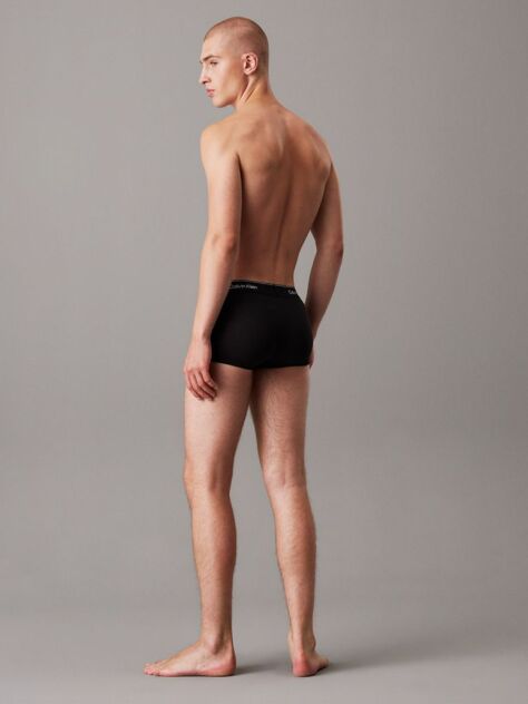 Negru Set 3 Boxeri Cu Talie Joasa – Icon Cotton Stretch  Barbati