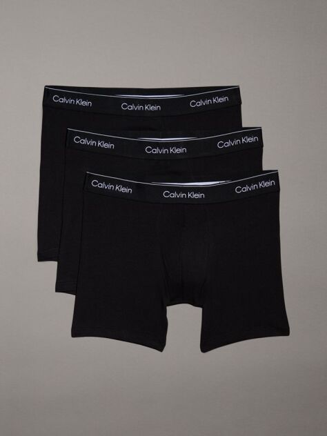 Negru Set 3 Boxeri Tip Slip – Icon Cotton Stretch  Barbati