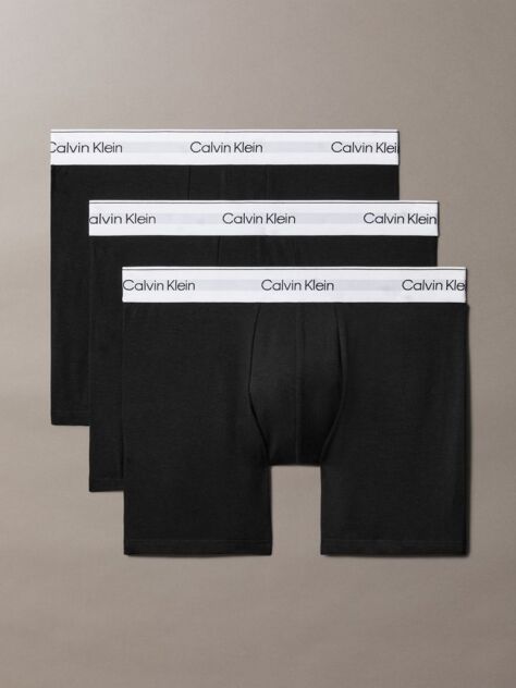 Negru Set 3 Boxeri Tip Slip – Icon Cotton Stretch  Barbati