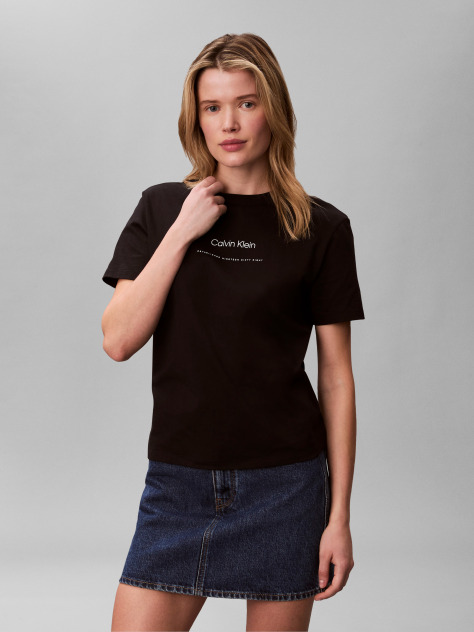 Negru Tricou Clasic Cu Logo Tonal  Femei