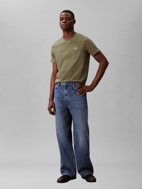 Verde Tricou Cu Logo Si Croiala Clasica   Barbati